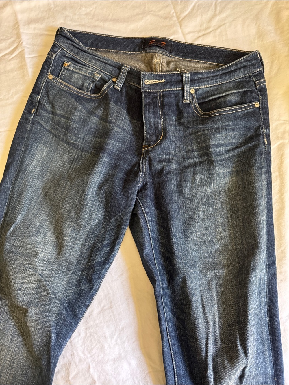 Classic Women's Dark Blue Straight-Leg Jeans